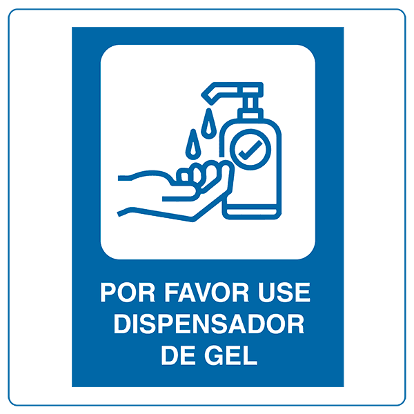 Por favor use dispensador en gel - Covid19 - Impresiones Panamá