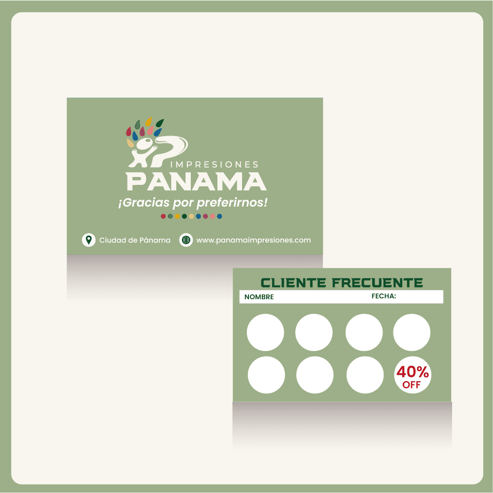 Tarjetas de cliente frecuente