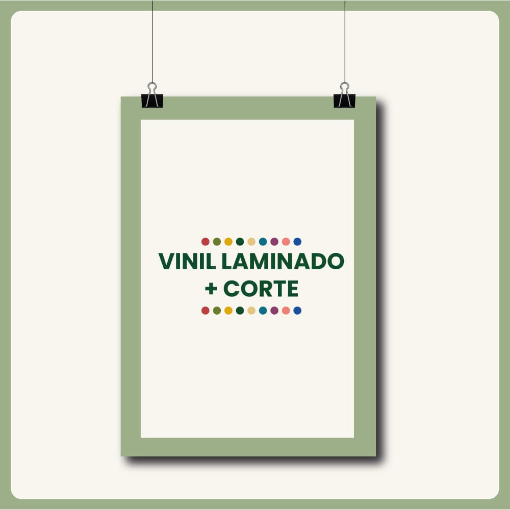 Vinil laminado con corte
