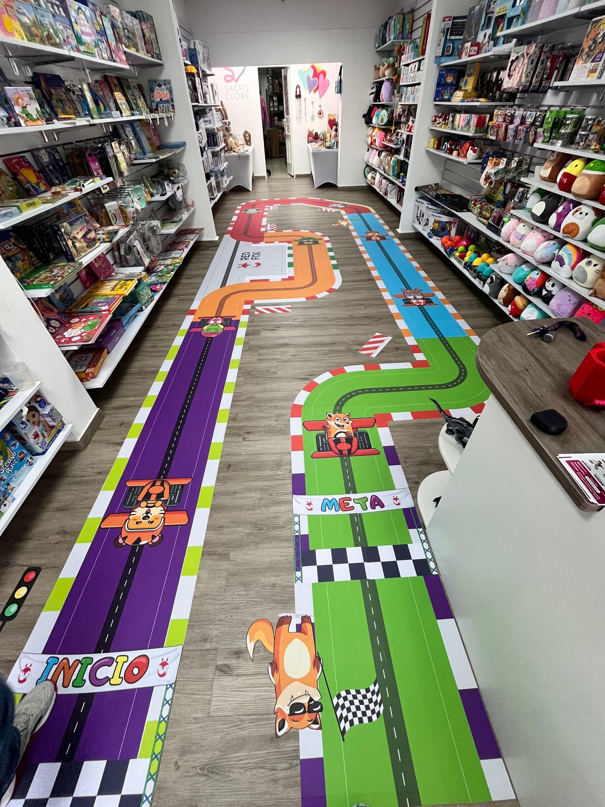 Pista de carreras para tienda infantil Red Fox