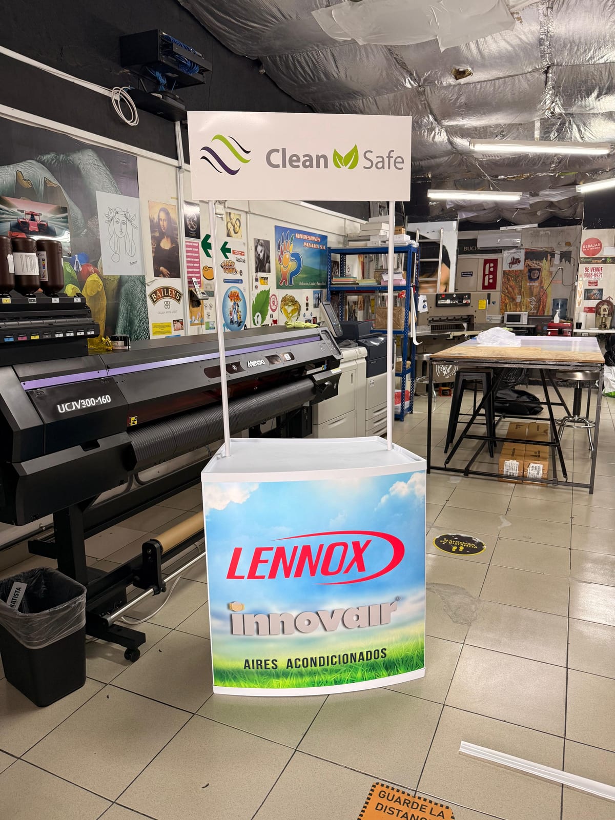 Stand de degustación para Cleansafe